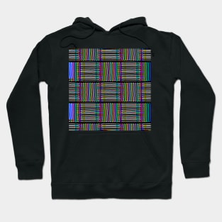 Glitched Lines Pattern Hoodie